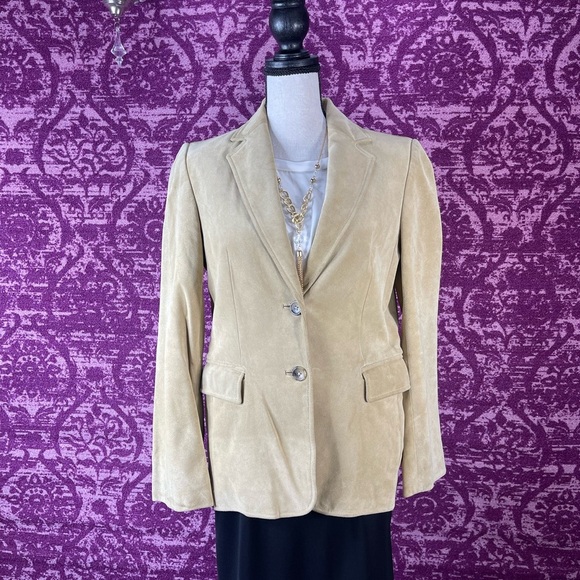 Bananna Republic Tan Suede Blazer - Picture 2 of 4